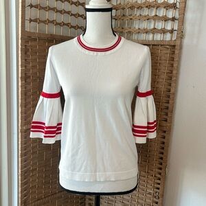 Maje White and Red Women's Top